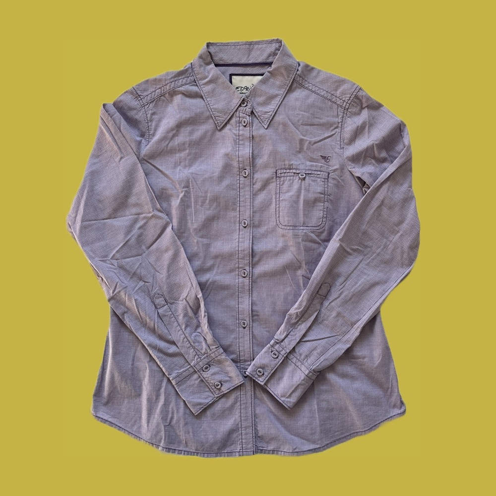 Esprit Gingham Button Up Top
